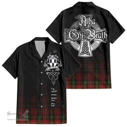ScotsTee Shop Scottish Blackstock Red Dress Clan Crest Tartan Alba Gu Brath Celtic Inspired Tartan Short Sleeve Shirt