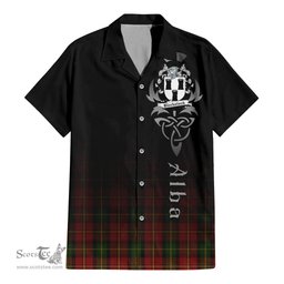 ScotsTee Shop Scottish Blackstock Red Dress Clan Crest Tartan Alba Gu Brath Celtic Inspired Tartan Short Sleeve Shirt