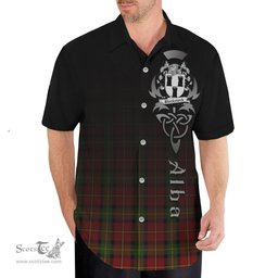 ScotsTee Shop Scottish Blackstock Red Dress Clan Crest Tartan Alba Gu Brath Celtic Inspired Tartan Short Sleeve Shirt