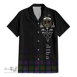 ScotsTee Shop Scottish Blair Modern Clan Crest Tartan Alba Gu Brath Celtic Inspired Tartan Short Sleeve Shirt