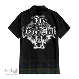 ScotsTee Shop Scottish Allison Clan Crest Tartan Alba Gu Brath Celtic Inspired Tartan Short Sleeve Shirt