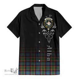 ScotsTee Shop Scottish Aikenhead Clan Crest Tartan Alba Gu Brath Celtic Inspired Tartan Short Sleeve Shirt