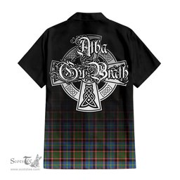 ScotsTee Shop Scottish Aikenhead Clan Crest Tartan Alba Gu Brath Celtic Inspired Tartan Short Sleeve Shirt