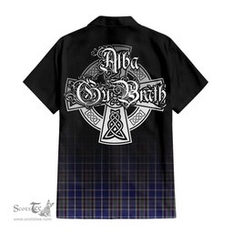 ScotsTee Shop Scottish Alexander of Menstry Clan Crest Tartan Alba Gu Brath Celtic Inspired Tartan Short Sleeve Shirt