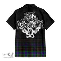 ScotsTee Shop Scottish Brodie Hunting Modern Clan Crest Tartan Alba Gu Brath Celtic Inspired Tartan Short Sleeve Shirt
