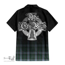 ScotsTee Shop Scottish Alexander of Menstry Hunting Clan Crest Tartan Alba Gu Brath Celtic Inspired Tartan Short Sleeve Shirt