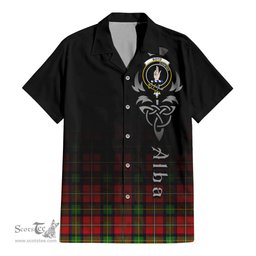 ScotsTee Shop Scottish Boyd Modern Clan Crest Tartan Alba Gu Brath Celtic Inspired Tartan Short Sleeve Shirt