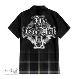 ScotsTee Shop Scottish Blair Dress Clan Crest Tartan Alba Gu Brath Celtic Inspired Tartan Short Sleeve Shirt