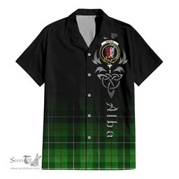 ScotsTee Shop Scottish Boyle Clan Crest Tartan Alba Gu Brath Celtic Inspired Tartan Short Sleeve Shirt