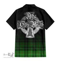 ScotsTee Shop Scottish Boyle Clan Crest Tartan Alba Gu Brath Celtic Inspired Tartan Short Sleeve Shirt