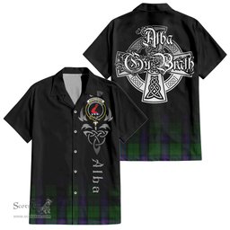 ScotsTee Shop Scottish Armstrong Clan Crest Tartan Alba Gu Brath Celtic Inspired Tartan Short Sleeve Shirt