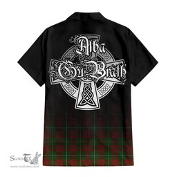 ScotsTee Shop Scottish Bruce Hunting Clan Crest Tartan Alba Gu Brath Celtic Inspired Tartan Short Sleeve Shirt