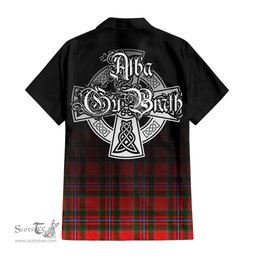 ScotsTee Shop Scottish Butter Clan Crest Tartan Alba Gu Brath Celtic Inspired Tartan Short Sleeve Shirt