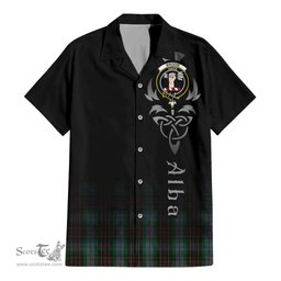 ScotsTee Shop Scottish Brodie Hunting Clan Crest Tartan Alba Gu Brath Celtic Inspired Tartan Short Sleeve Shirt
