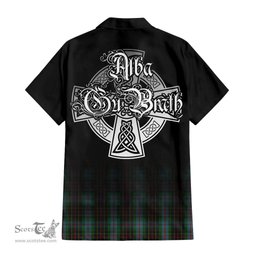 ScotsTee Shop Scottish Brodie Hunting Clan Crest Tartan Alba Gu Brath Celtic Inspired Tartan Short Sleeve Shirt