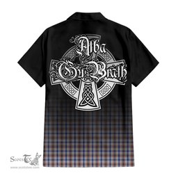 ScotsTee Shop Scottish Boswell Clan Crest Tartan Alba Gu Brath Celtic Inspired Tartan Short Sleeve Shirt