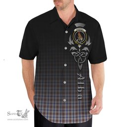 ScotsTee Shop Scottish Boswell Clan Crest Tartan Alba Gu Brath Celtic Inspired Tartan Short Sleeve Shirt