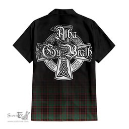 ScotsTee Shop Scottish Buchan Ancient Clan Crest Tartan Alba Gu Brath Celtic Inspired Tartan Short Sleeve Shirt