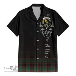 ScotsTee Shop Scottish Buchan Ancient Clan Crest Tartan Alba Gu Brath Celtic Inspired Tartan Short Sleeve Shirt