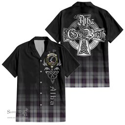 ScotsTee Shop Scottish Alexander of Menstry Dress Clan Crest Tartan Alba Gu Brath Celtic Inspired Tartan Short Sleeve Shirt