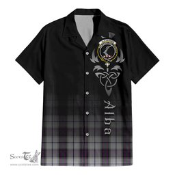 ScotsTee Shop Scottish Alexander of Menstry Dress Clan Crest Tartan Alba Gu Brath Celtic Inspired Tartan Short Sleeve Shirt