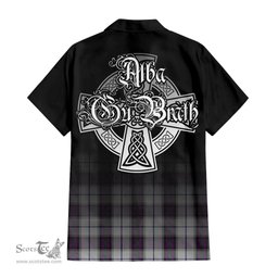 ScotsTee Shop Scottish Alexander of Menstry Dress Clan Crest Tartan Alba Gu Brath Celtic Inspired Tartan Short Sleeve Shirt