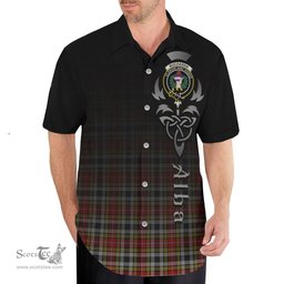 ScotsTee Shop Scottish Buchanan Old Dress Clan Crest Tartan Alba Gu Brath Celtic Inspired Tartan Short Sleeve Shirt
