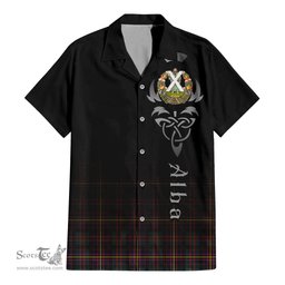ScotsTee Shop Scottish Cameron Highlanders of Ottawa Clan Crest Tartan Alba Gu Brath Celtic Inspired Tartan Short Sleeve Shirt