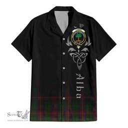 ScotsTee Shop Scottish Cairns Clan Crest Tartan Alba Gu Brath Celtic Inspired Tartan Short Sleeve Shirt