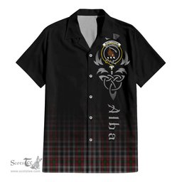 ScotsTee Shop Scottish Borthwick Clan Crest Tartan Alba Gu Brath Celtic Inspired Tartan Short Sleeve Shirt