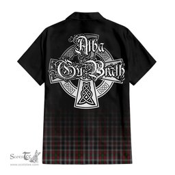 ScotsTee Shop Scottish Borthwick Clan Crest Tartan Alba Gu Brath Celtic Inspired Tartan Short Sleeve Shirt