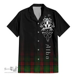 ScotsTee Shop Scottish Blackstock Hunting Clan Crest Tartan Alba Gu Brath Celtic Inspired Tartan Short Sleeve Shirt