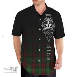 ScotsTee Shop Scottish Blackstock Hunting Clan Crest Tartan Alba Gu Brath Celtic Inspired Tartan Short Sleeve Shirt