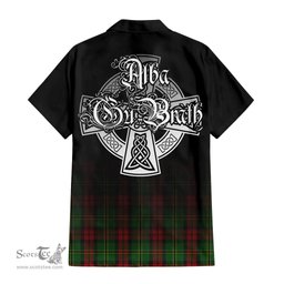 ScotsTee Shop Scottish Blackstock Hunting Clan Crest Tartan Alba Gu Brath Celtic Inspired Tartan Short Sleeve Shirt