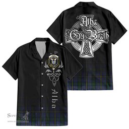 ScotsTee Shop Scottish Hope Clan Originaux Clan Crest Tartan Alba Gu Brath Celtic Inspired Tartan Short Sleeve Shirt