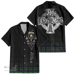 ScotsTee Shop Scottish Duncan Modern Clan Crest Tartan Alba Gu Brath Celtic Inspired Tartan Short Sleeve Shirt