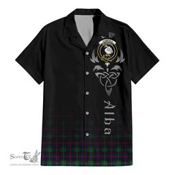ScotsTee Shop Scottish Campbell of Cawdor Modern Clan Crest Tartan Alba Gu Brath Celtic Inspired Tartan Short Sleeve Shirt