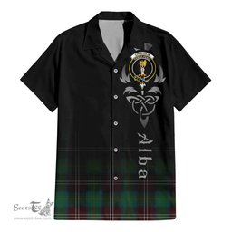 ScotsTee Shop Scottish Chisholm Hunting Ancient Clan Crest Tartan Alba Gu Brath Celtic Inspired Tartan Short Sleeve Shirt