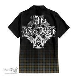 ScotsTee Shop Scottish Campbell Argyll Weathered Clan Crest Tartan Alba Gu Brath Celtic Inspired Tartan Short Sleeve Shirt