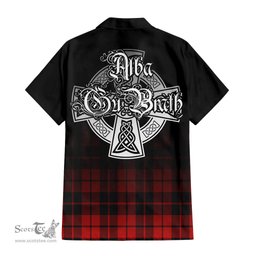 ScotsTee Shop Scottish Hogg Clan Crest Tartan Alba Gu Brath Celtic Inspired Tartan Short Sleeve Shirt