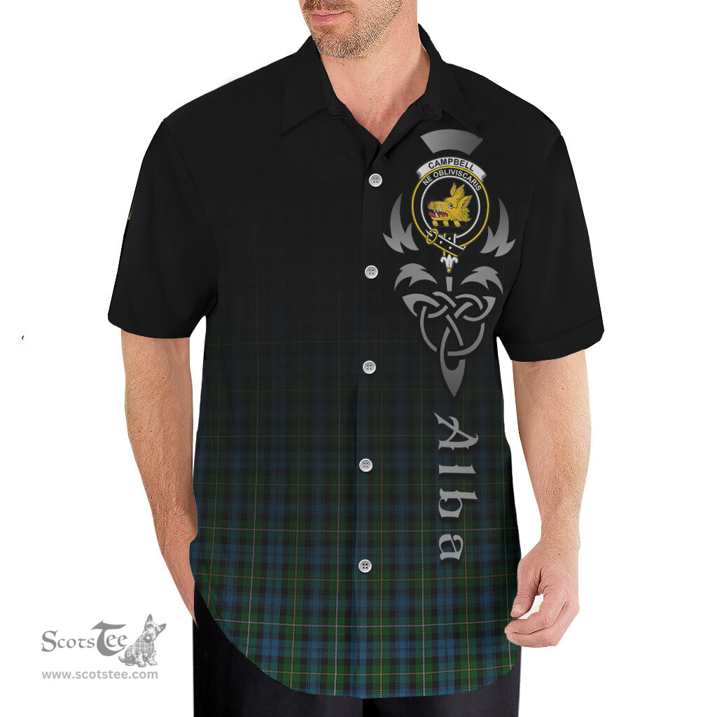 ScotsTee Shop Scottish Campbell of Argyll #02 Clan Crest Tartan Alba Gu Brath Celtic Inspired Tartan Short Sleeve Shirt