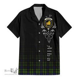ScotsTee Shop Scottish Campbell of Breadalbane Modern Clan Crest Tartan Alba Gu Brath Celtic Inspired Tartan Short Sleeve Shirt