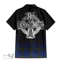 ScotsTee Shop Scottish Edmonstone Clan Crest Tartan Alba Gu Brath Celtic Inspired Tartan Short Sleeve Shirt