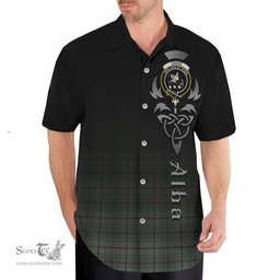ScotsTee Shop Scottish Craig Clan Crest Tartan Alba Gu Brath Celtic Inspired Tartan Short Sleeve Shirt