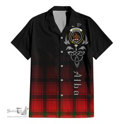 ScotsTee Shop Scottish Darroch Clan Crest Tartan Alba Gu Brath Celtic Inspired Tartan Short Sleeve Shirt