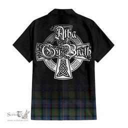 ScotsTee Shop Scottish Cameron of Erracht Ancient Clan Crest Tartan Alba Gu Brath Celtic Inspired Tartan Short Sleeve Shirt