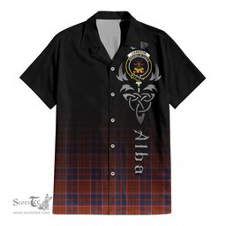 ScotsTee Shop Scottish Cameron of Lochiel Ancient Clan Crest Tartan Alba Gu Brath Celtic Inspired Tartan Short Sleeve Shirt