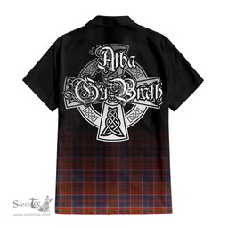 ScotsTee Shop Scottish Cameron of Lochiel Ancient Clan Crest Tartan Alba Gu Brath Celtic Inspired Tartan Short Sleeve Shirt