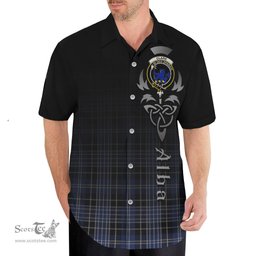 ScotsTee Shop Scottish Clark (Lion) Clan Crest Tartan Alba Gu Brath Celtic Inspired Tartan Short Sleeve Shirt
