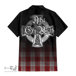 ScotsTee Shop Scottish Cunningham Dress Clan Crest Tartan Alba Gu Brath Celtic Inspired Tartan Short Sleeve Shirt